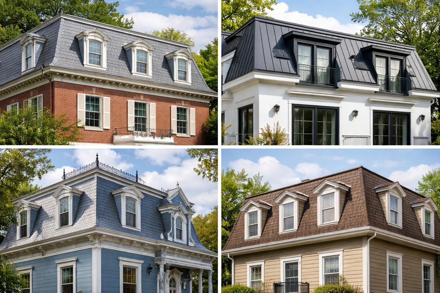 Different Mansard Roof Types and Architectural Styles